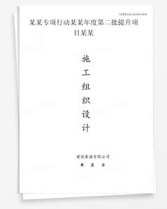某专项行动某年度第二批提升项目某