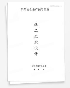 某安全生产保障措施