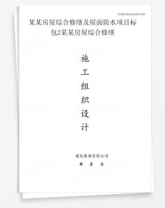 某房屋综合修缮及屋面防水项目标包2某房屋综合修缮