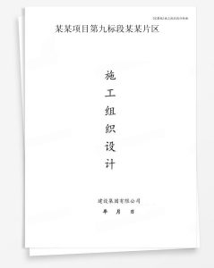 某项目第九标段某片区