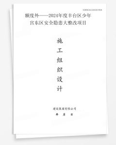 额度外——2024年度丰台区少年宫东区安全隐患大整改项目